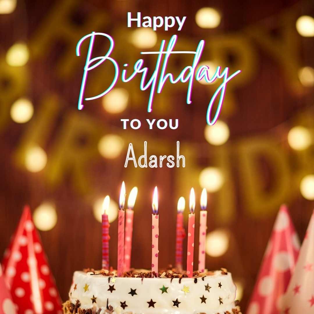 Happy Birthday Adarsh Cake Images And shayari