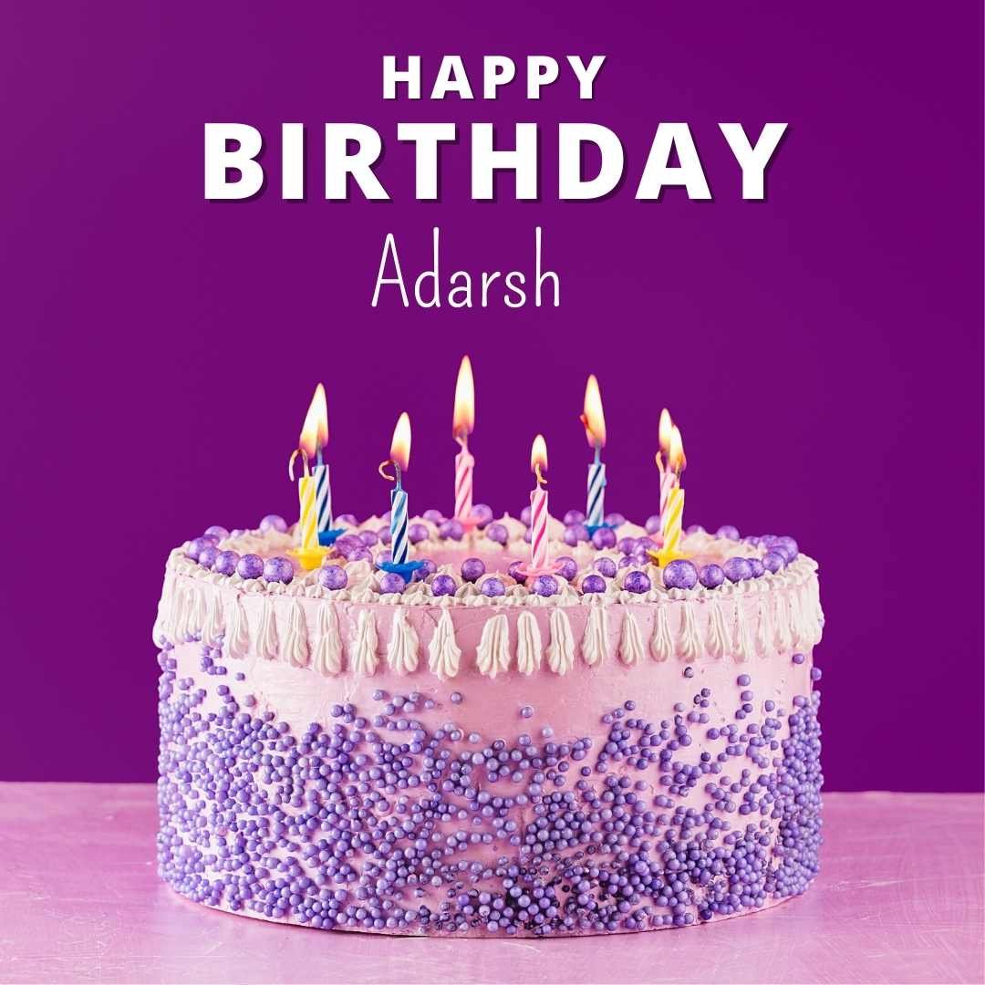 Happy Birthday Adarsh Cake Images And shayari