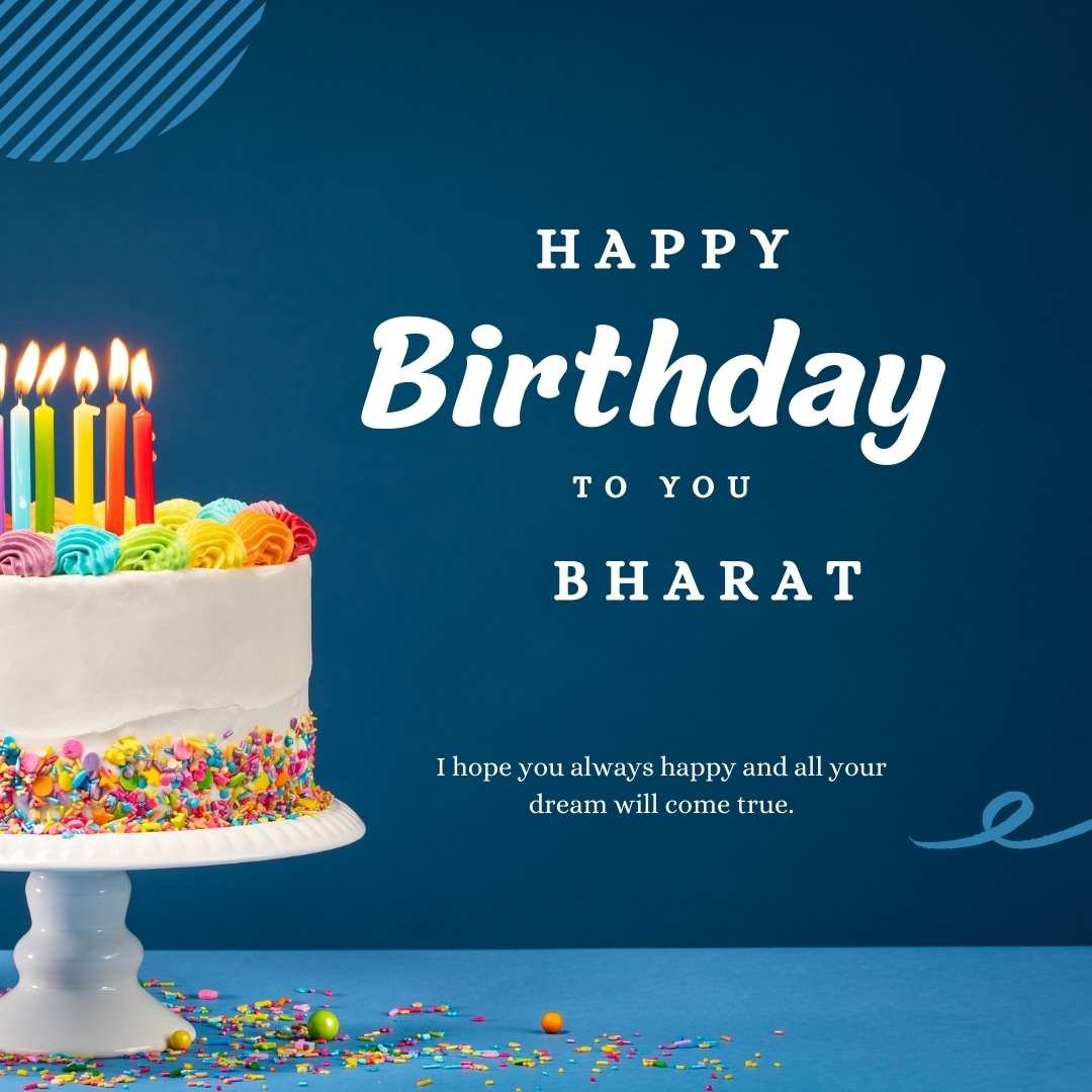 Happy Birthday Bharat Cake Images And shayari