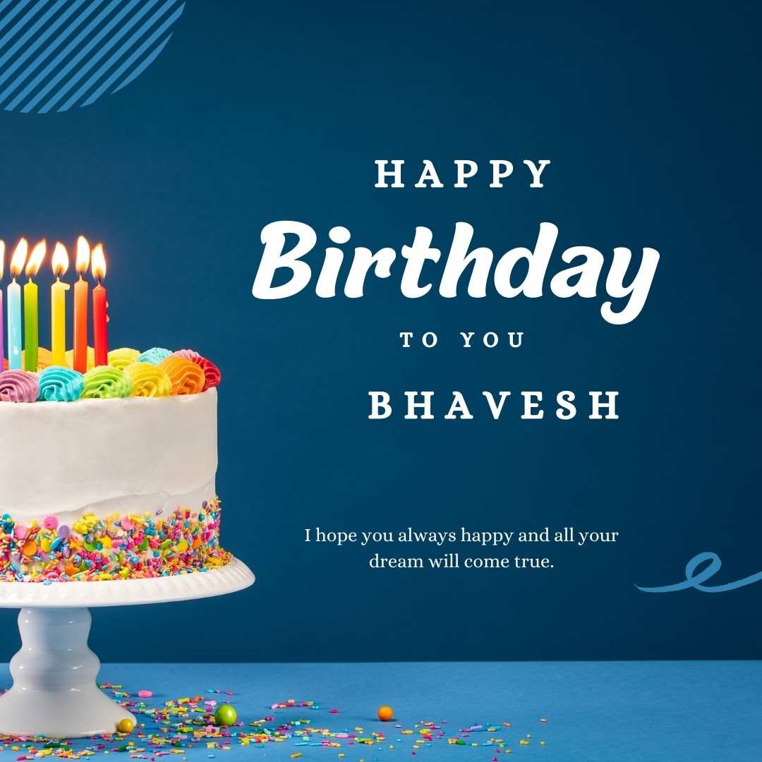 Happy Birthday Bhavesh Cake Images And shayari