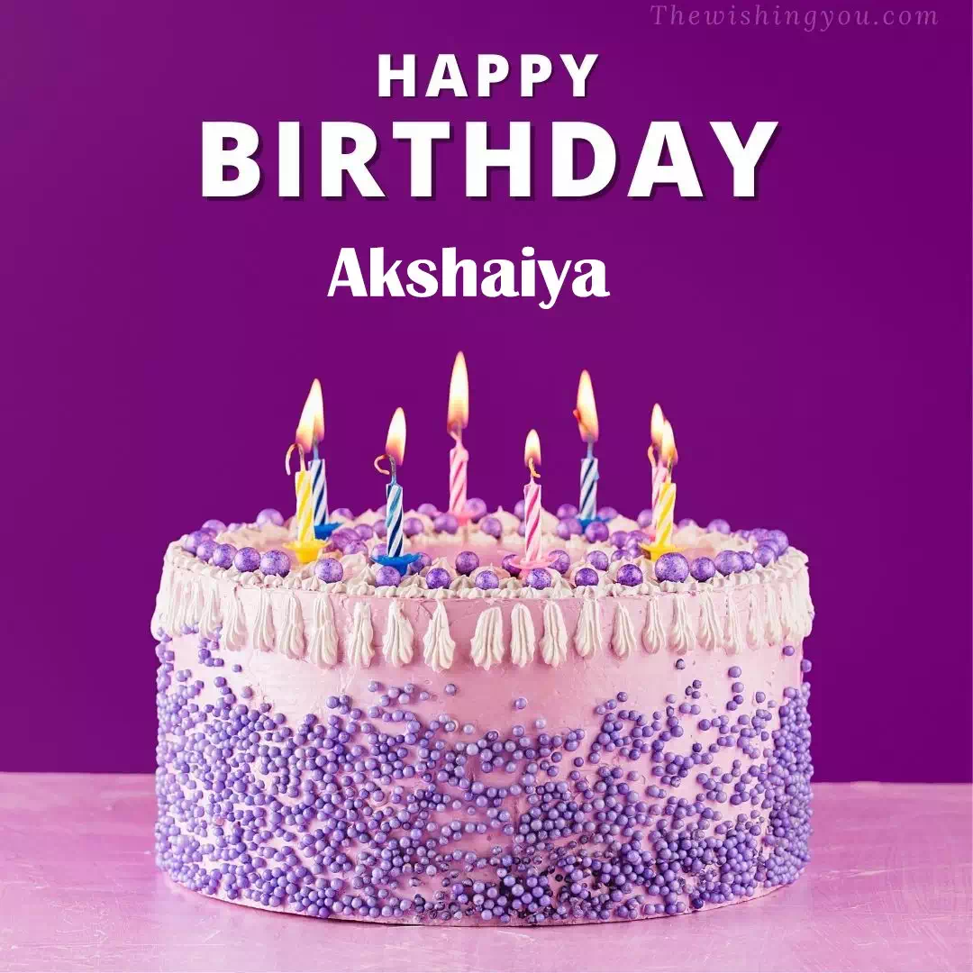 Happy Birthday Akshaiya written on image