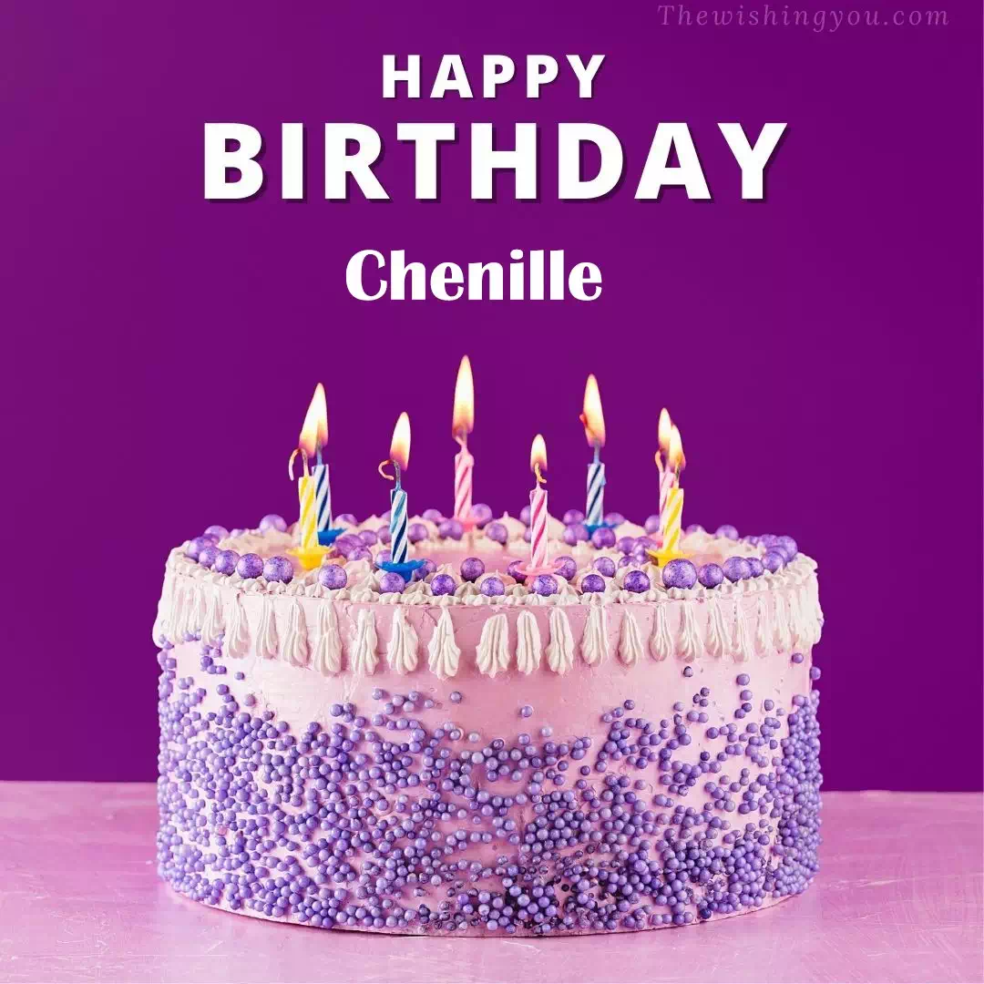 Happy Birthday Chenille written on image