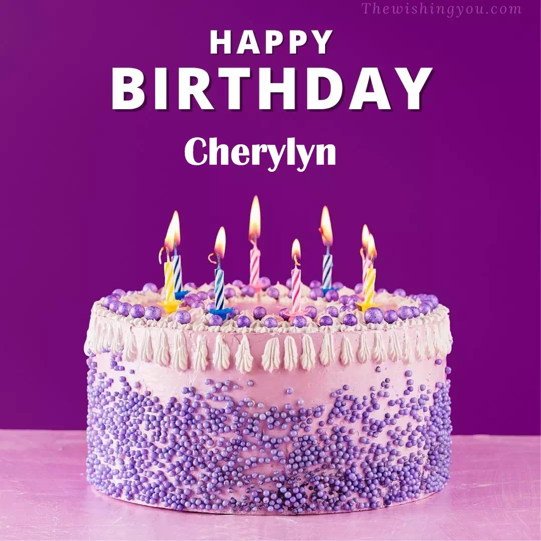 Happy Birthday Cherylyn written on image