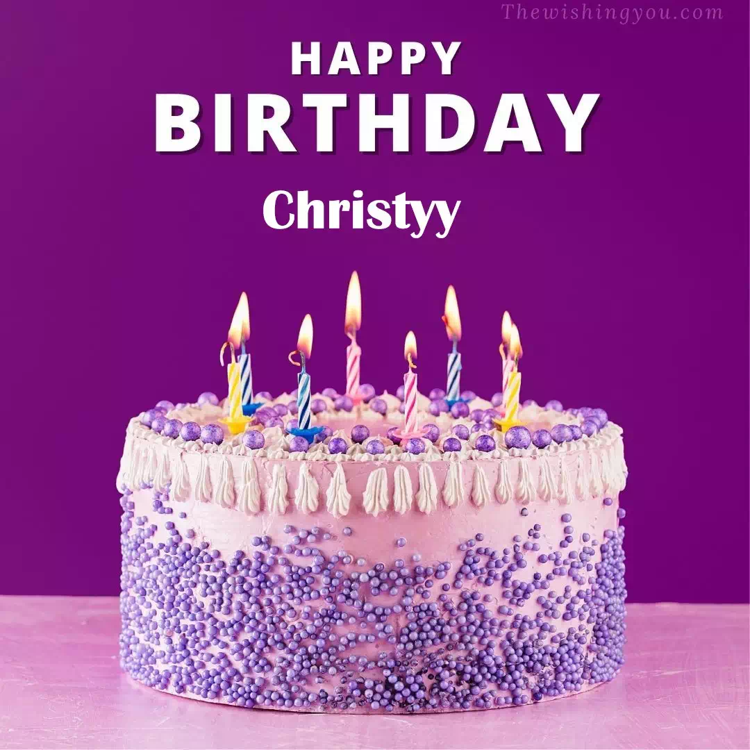 Happy Birthday Christyy written on image