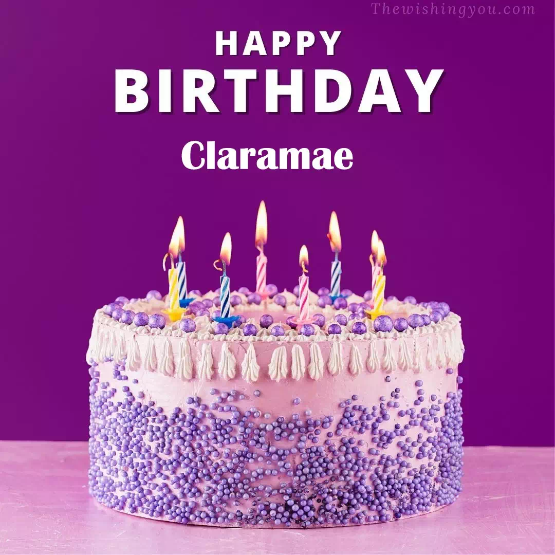 Happy Birthday Claramae written on image