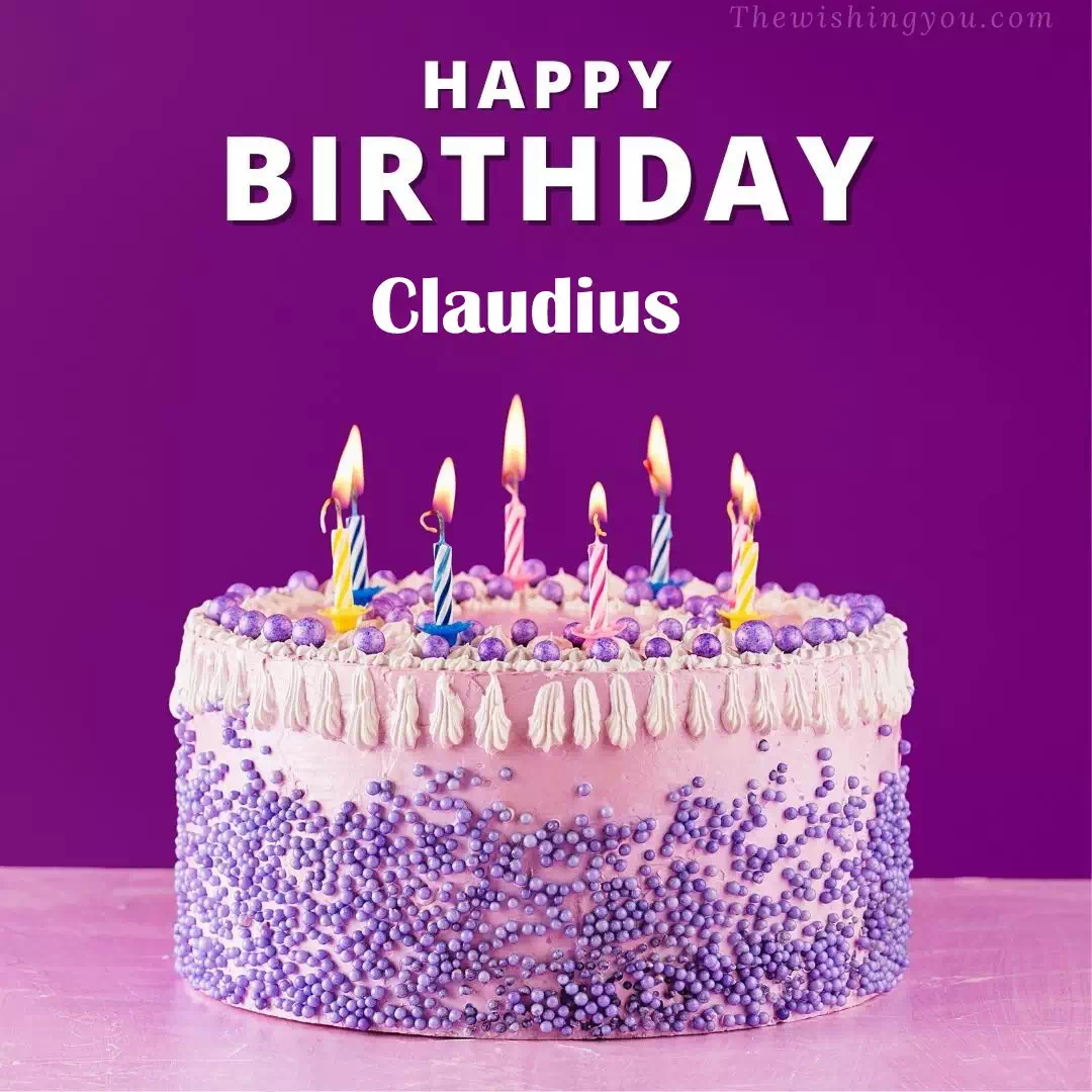 Happy Birthday Claudius written on image