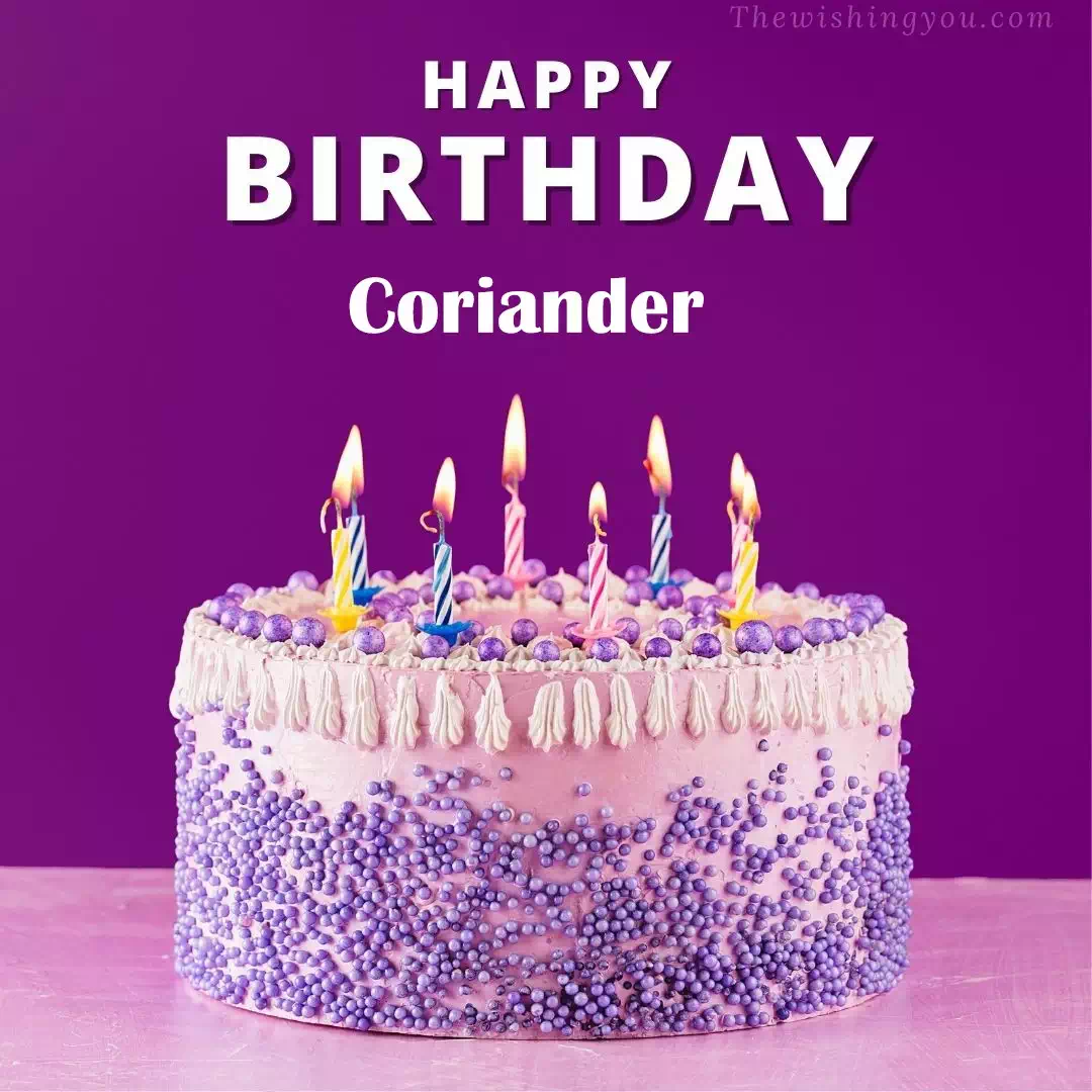 Happy Birthday Coriander written on image