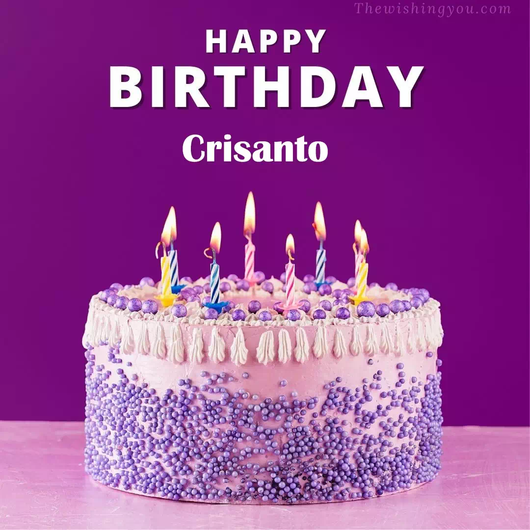 Happy Birthday Crisanto written on image