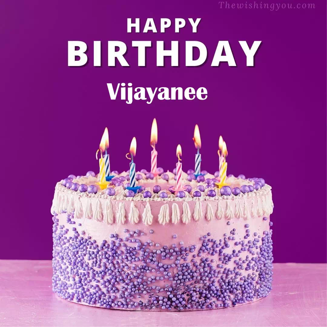 Happy Birthday Vijayanee written on image