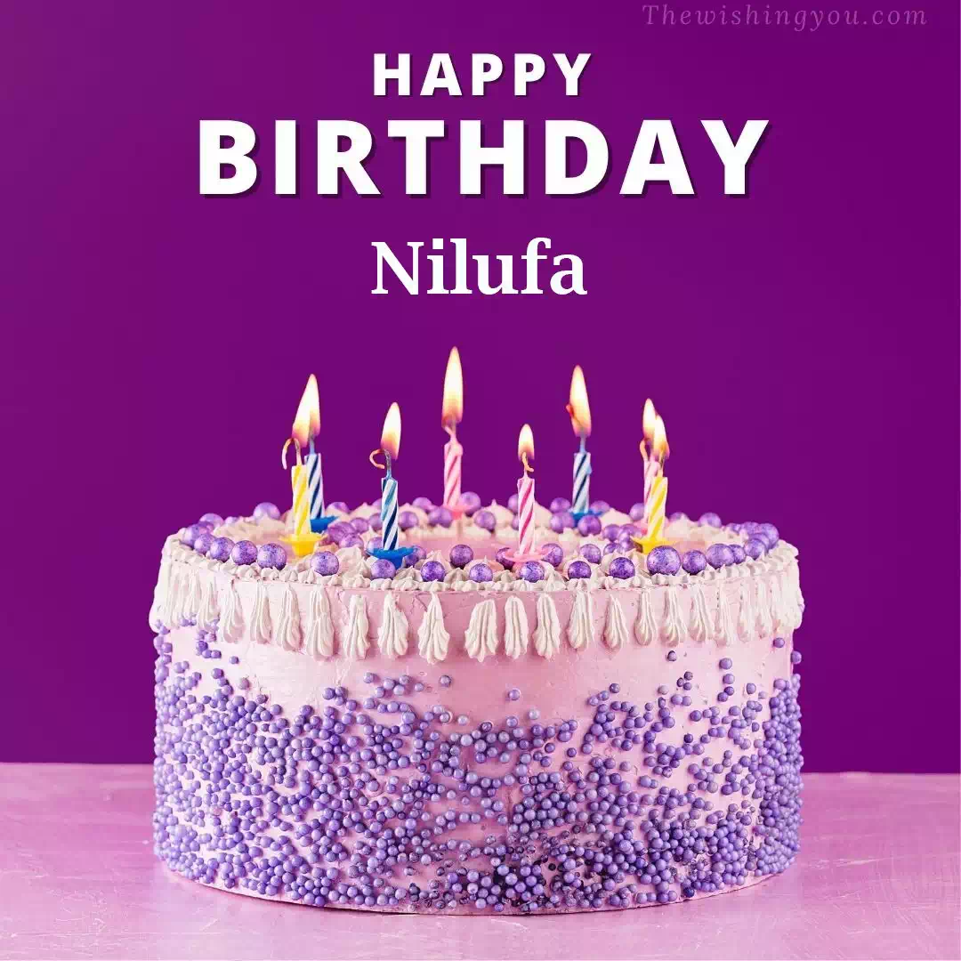 Happy Birthday Nilufa written on image 4