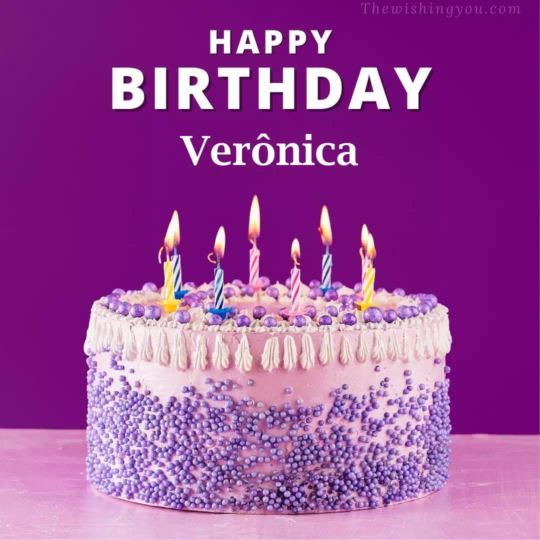 Happy Birthday Verônica written on image 4