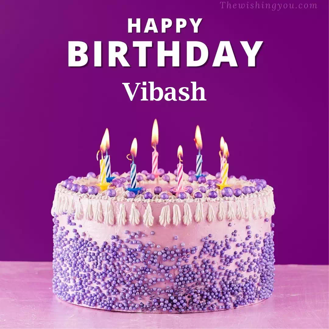 Happy Birthday Vibash written on image 4